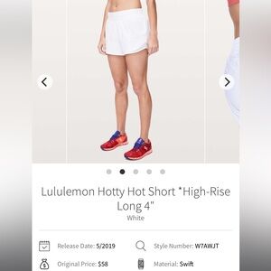Lululemon Hotty Hot High-Rise 4” Short